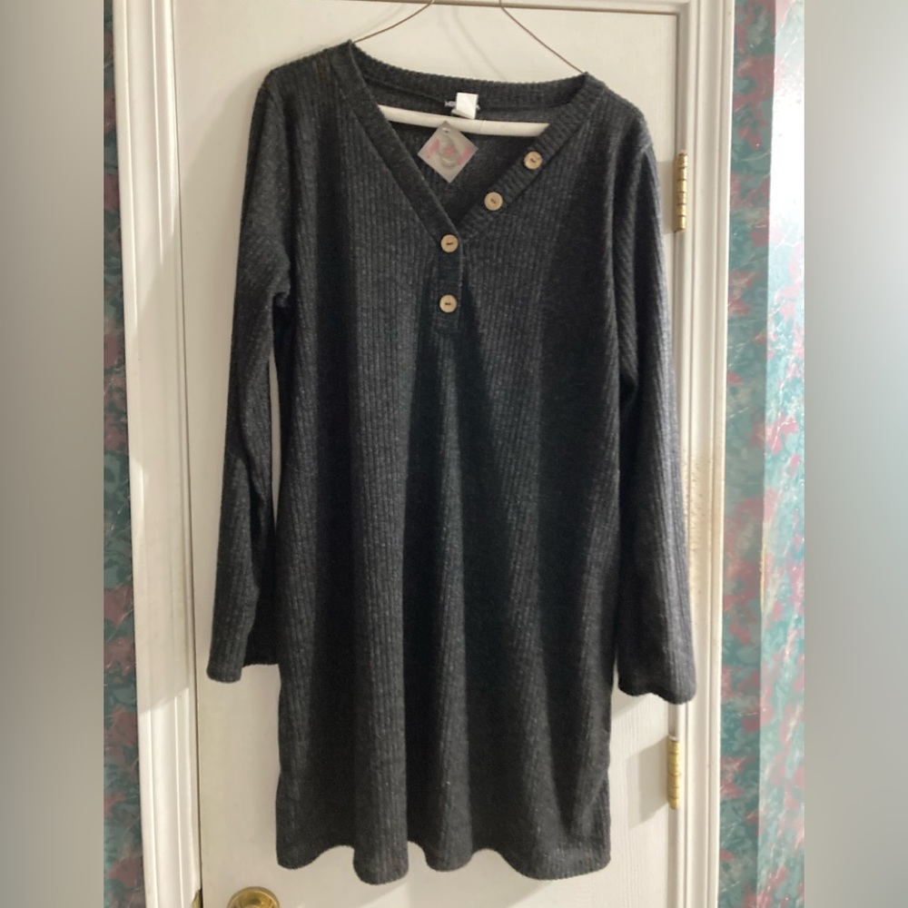 Heimisj grey sweater dress NWT 3x